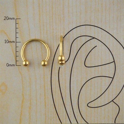 10mm altın halka piercing (top:3mm)