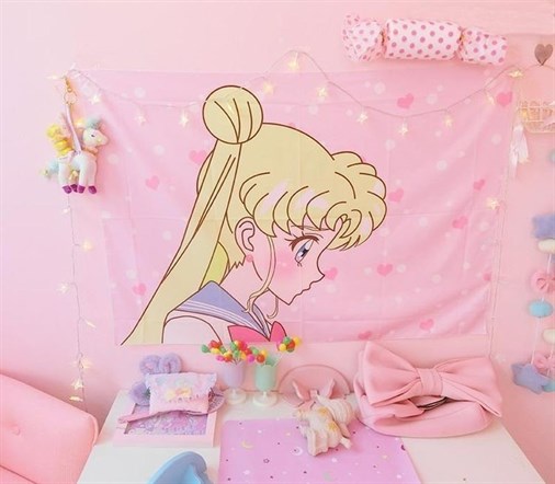 Sailor Moon Anime Duvar Halısı 75x75cm